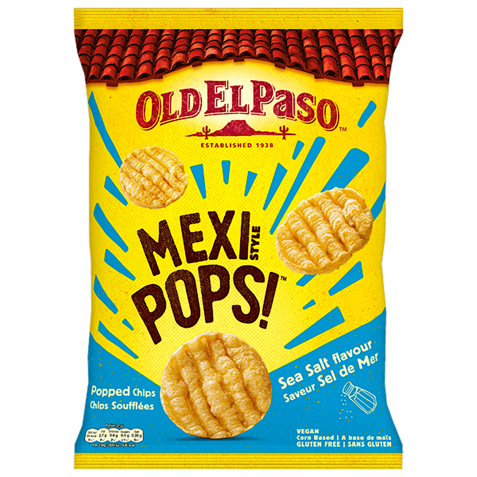 paquete de papas fritas infladas con sal marina Old El Paso, 85g
